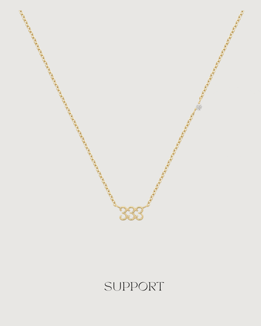 ANGEL NUMBER 333 CHOKER NECKLACE - SUPPORT 18k GOLD - STUDIO JO STORE